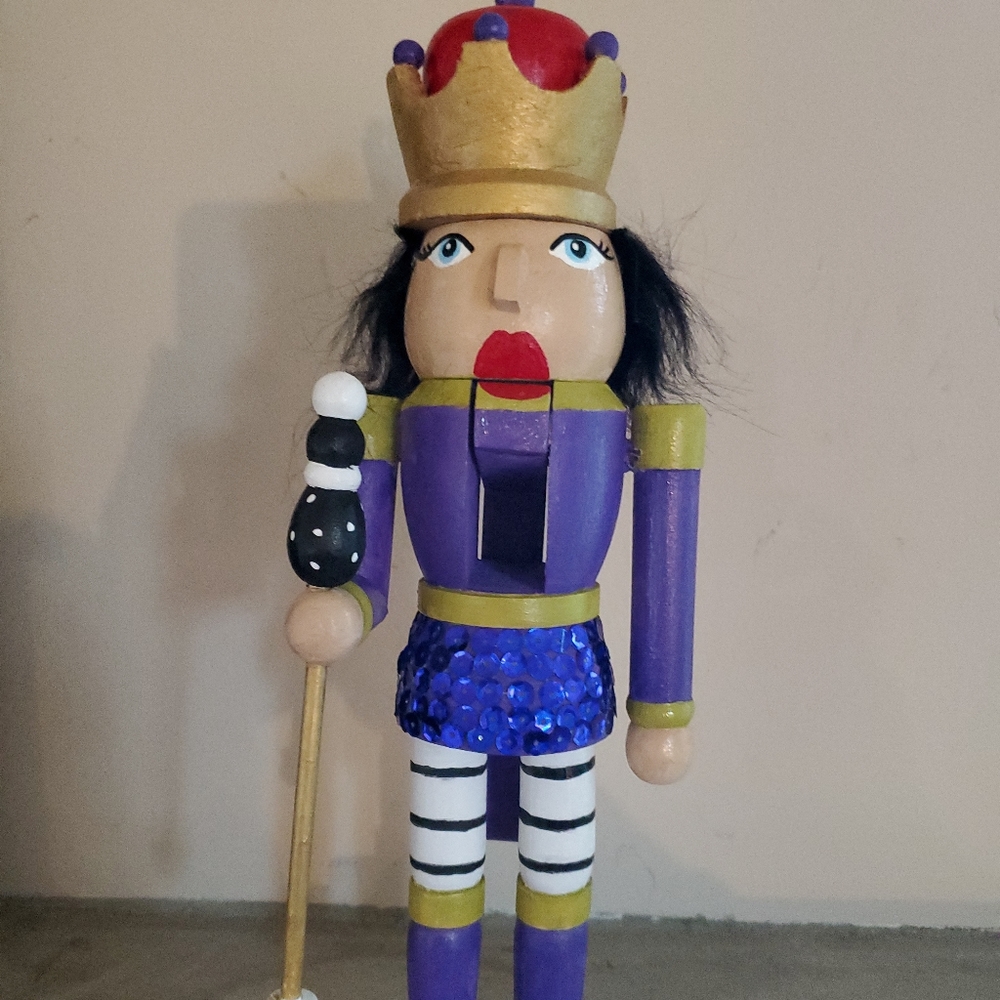 Hand Painted Nutcracker purple princess